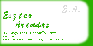 eszter arendas business card